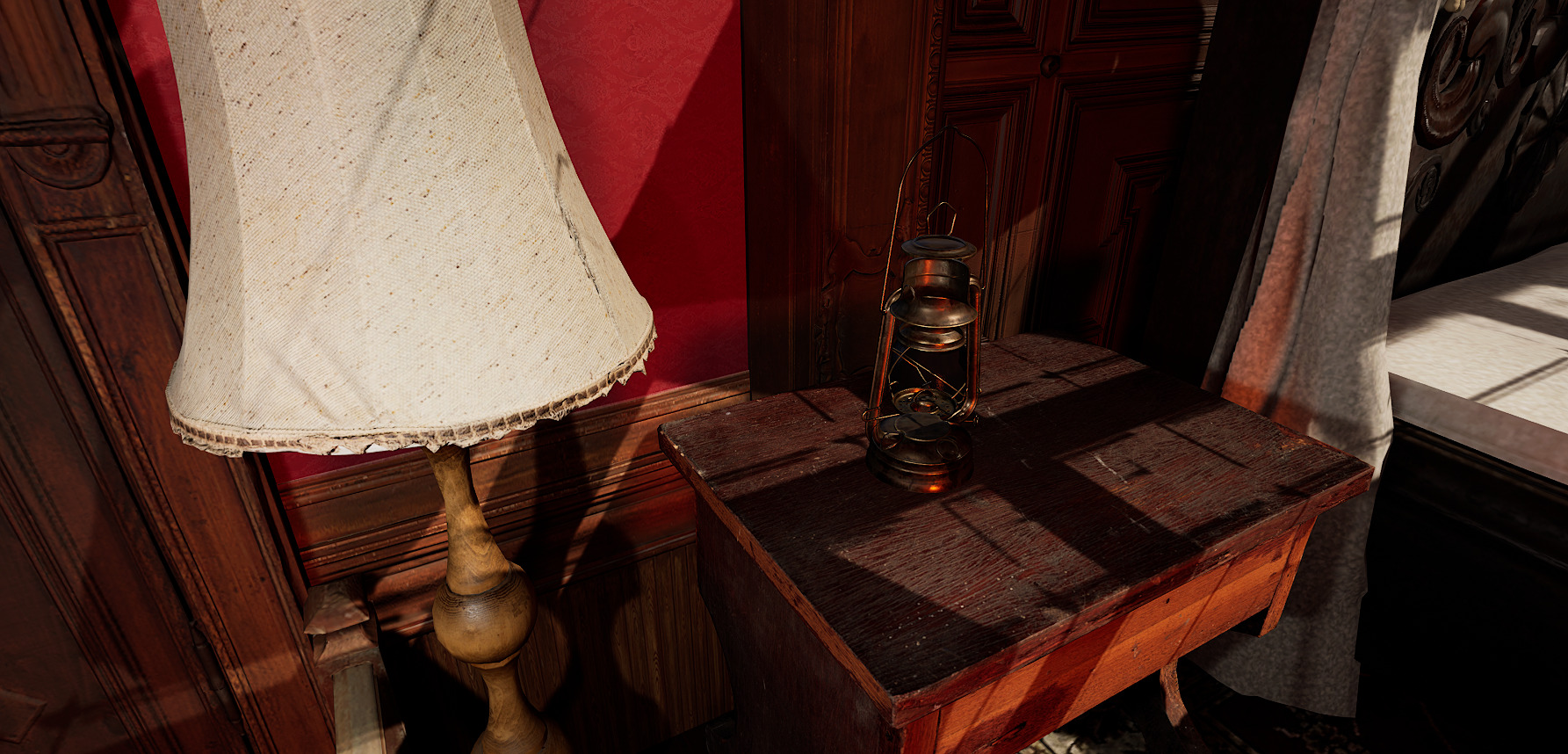 Vintage Victorian Cozy Castle Bedroom 3D model_19