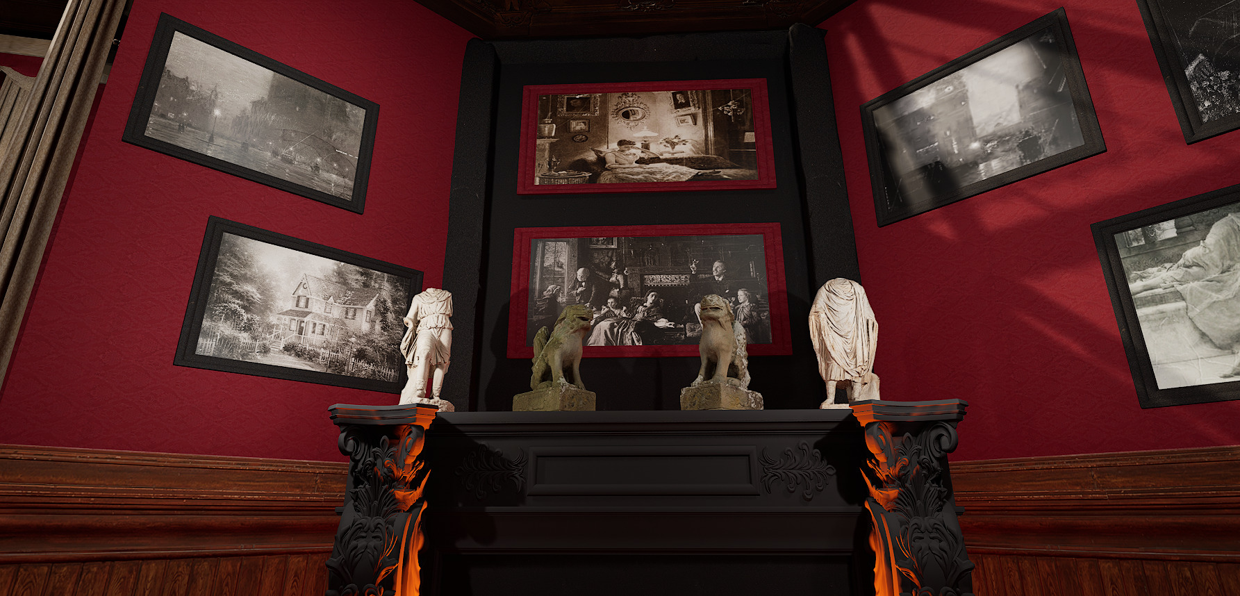 Vintage Victorian Cozy Castle Bedroom 3D model_23