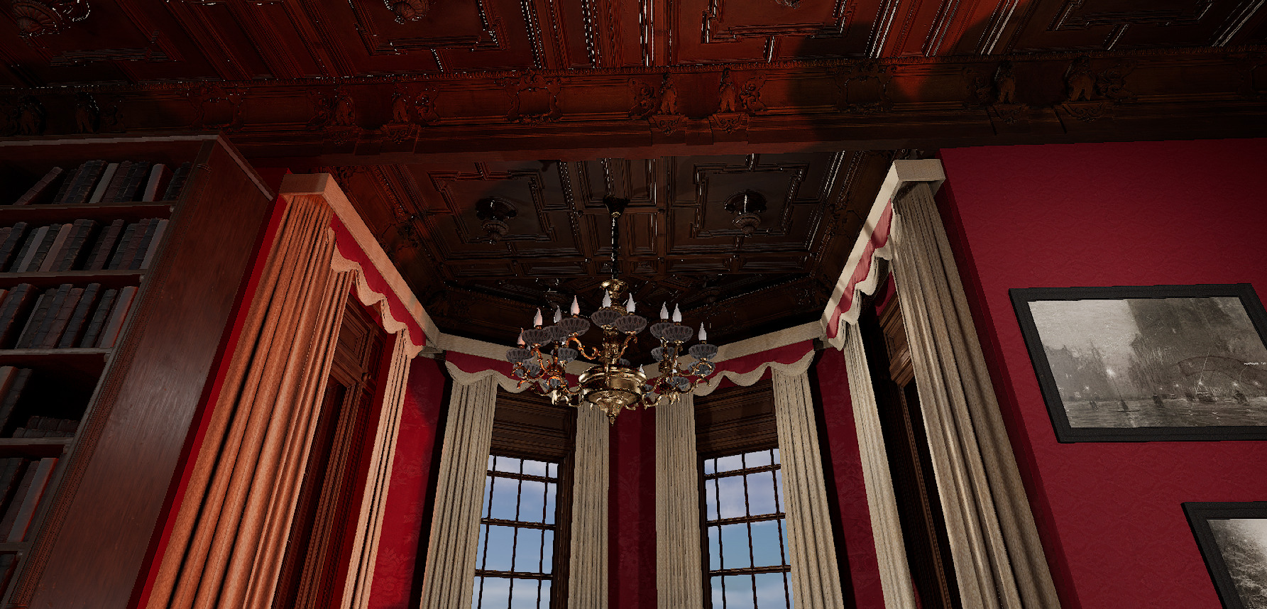 Vintage Victorian Cozy Castle Bedroom 3D model_5