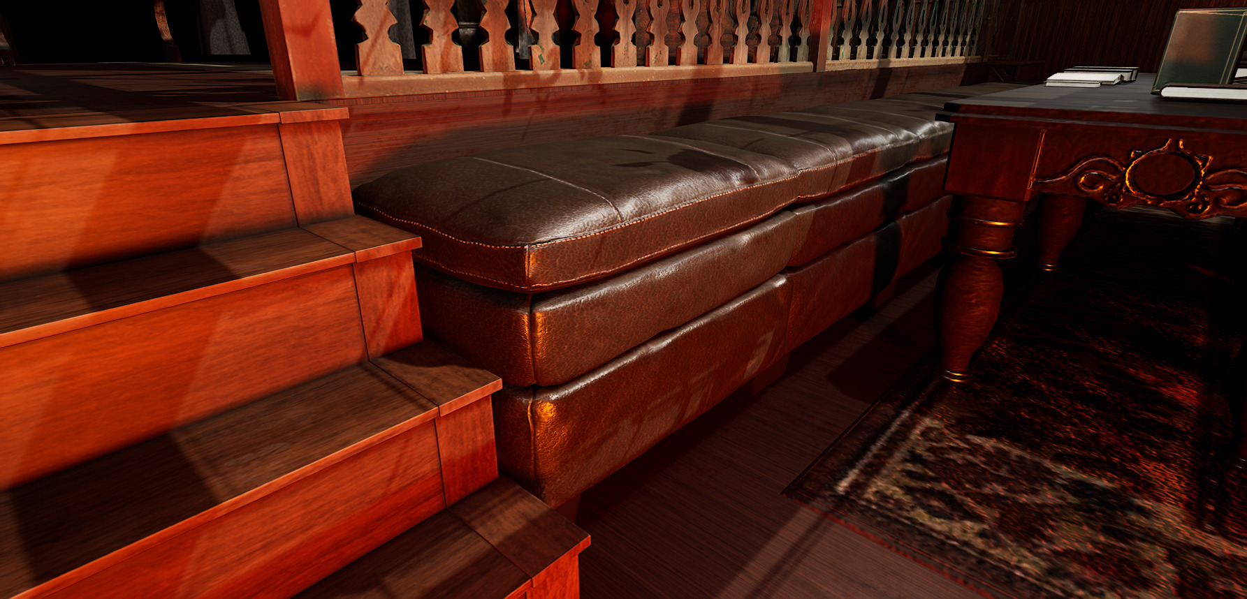 Vintage Victorian Cozy Castle Bedroom 3D model_24