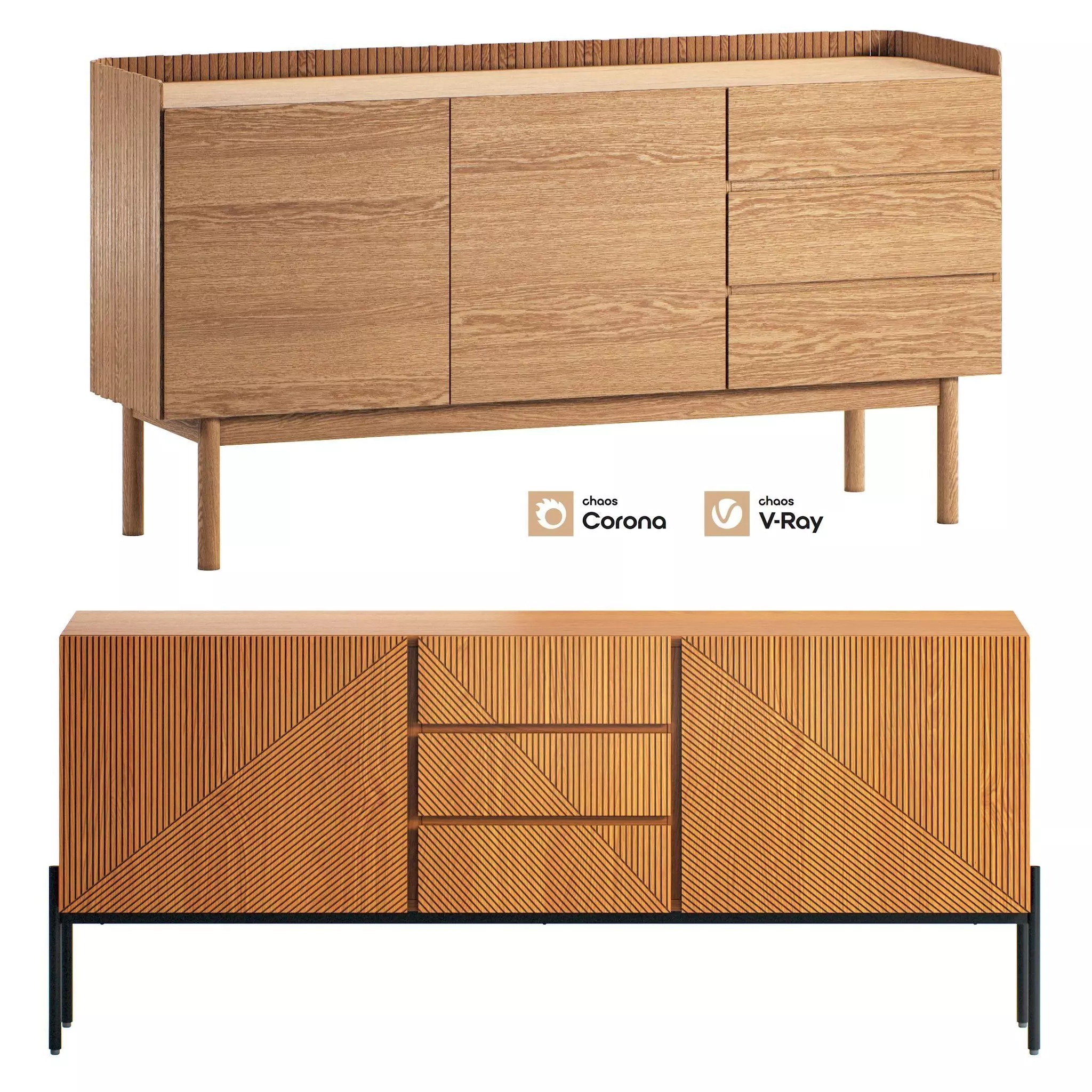 Sideboard Set 3 3D model