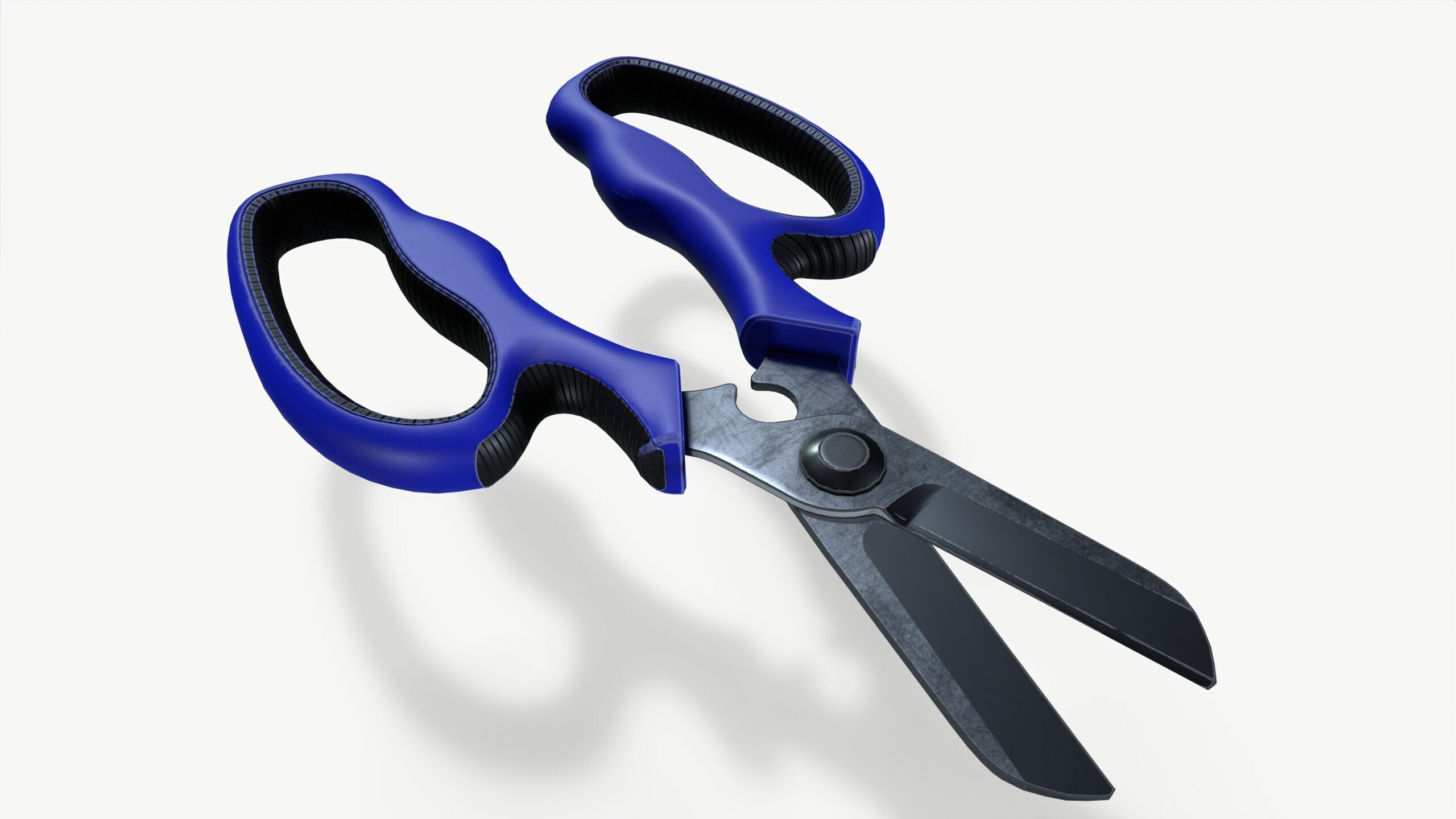 garden shears Low-poly 3D model_3