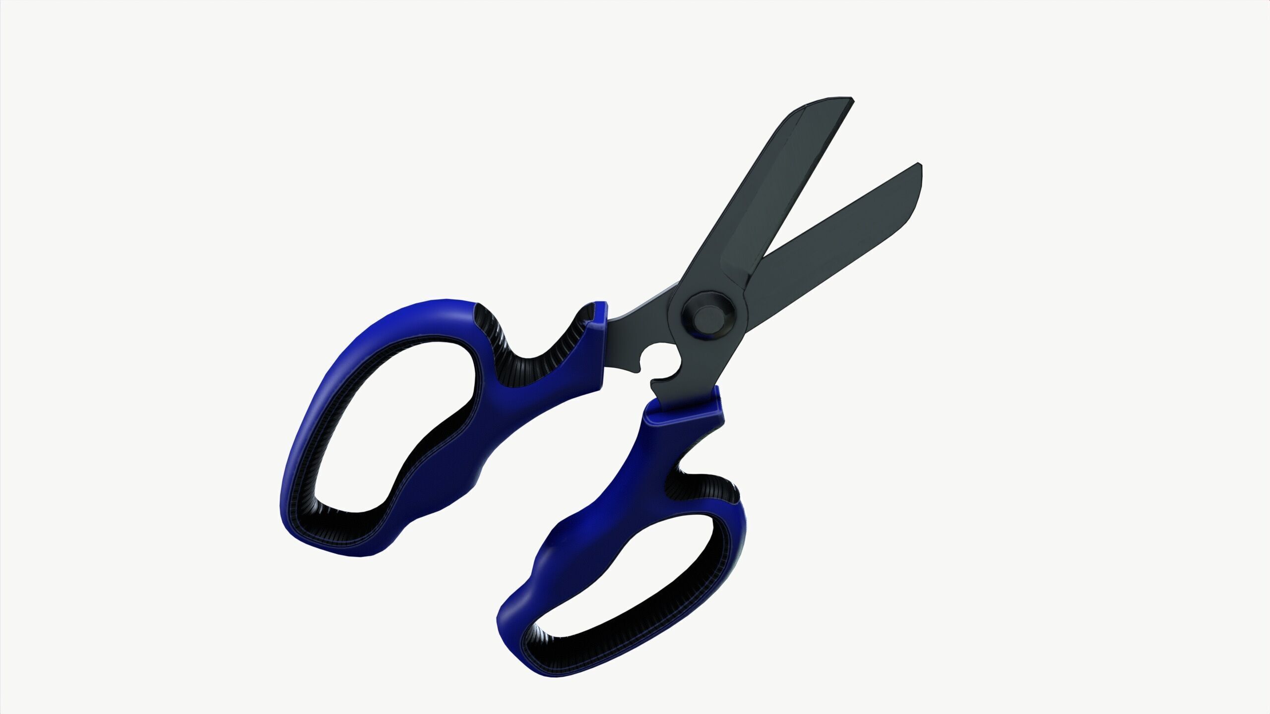 garden shears Low-poly 3D model_4