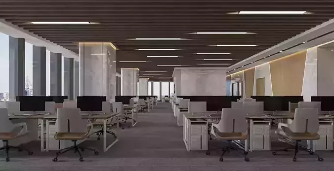 Modern workwear office hall