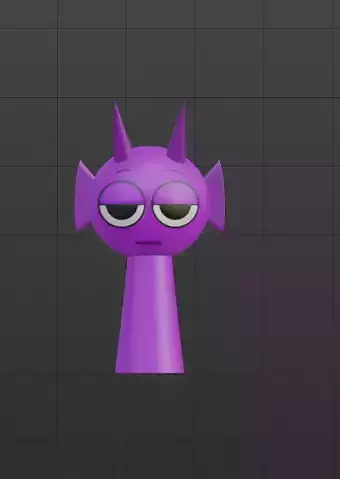 Sprunki 3D Incredibox Durple Purple Low-poly 