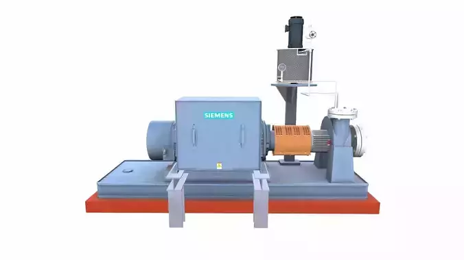 Boiler Pump Low-poly 3D model