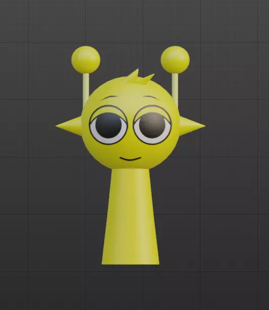 Sprunki 3D Incredibox Simon Yellow Low-poly Low-poly 3D model