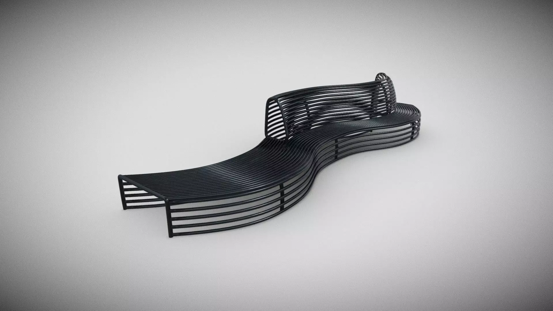 Metal Bench Free 3D model