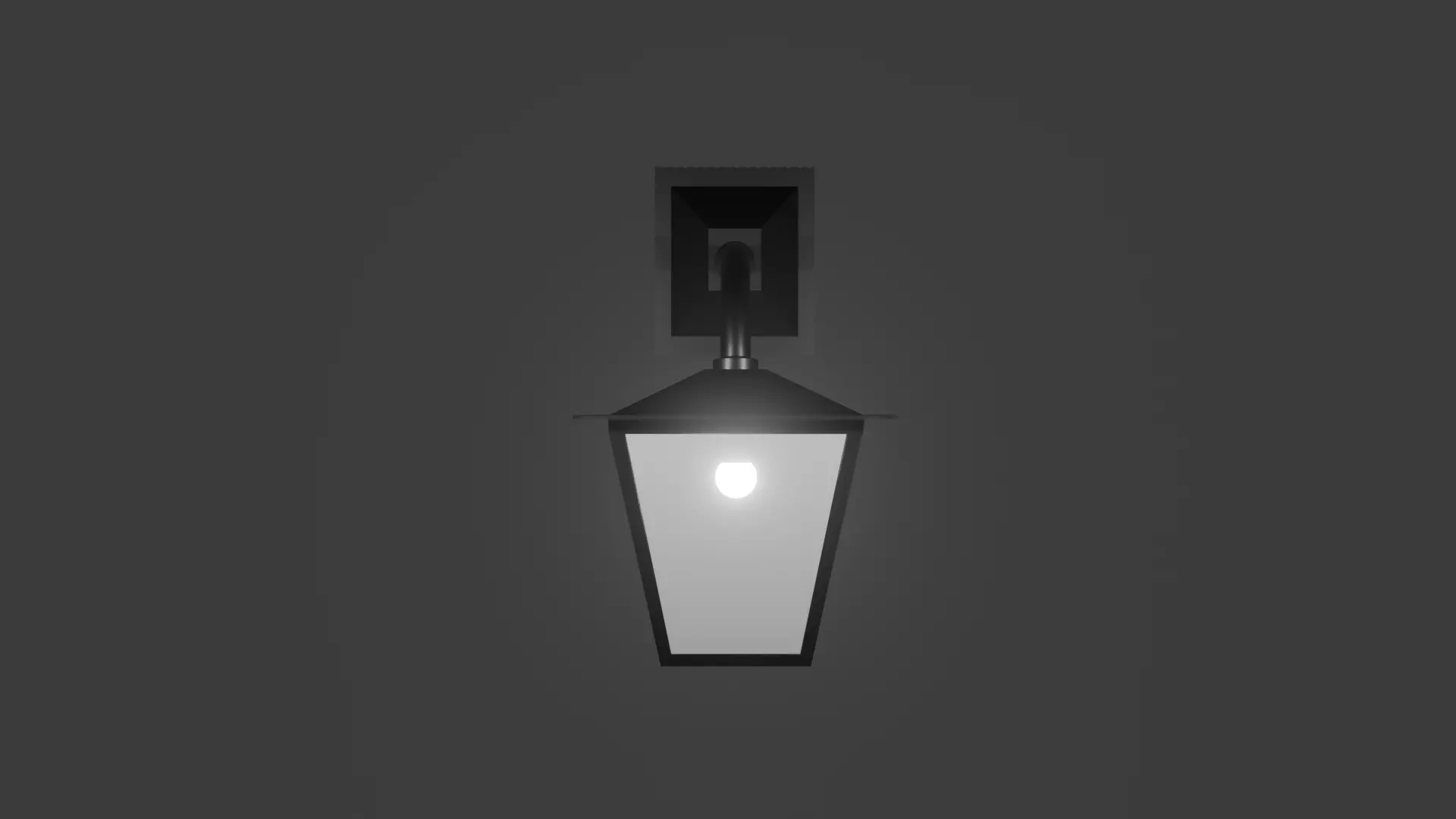Wall-mounted outdoor light 3D model