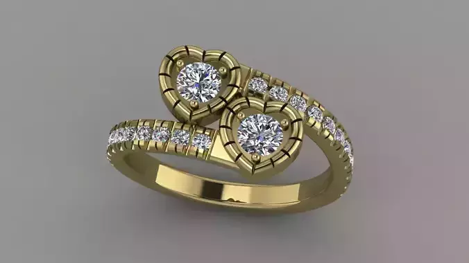 Two hearts ring 