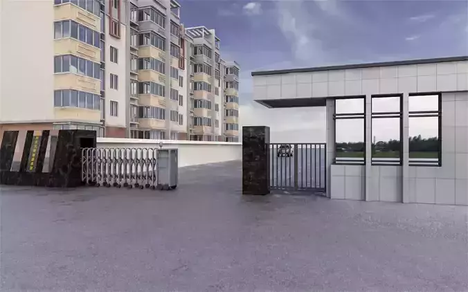 Gate of the tooling factory 3D model
