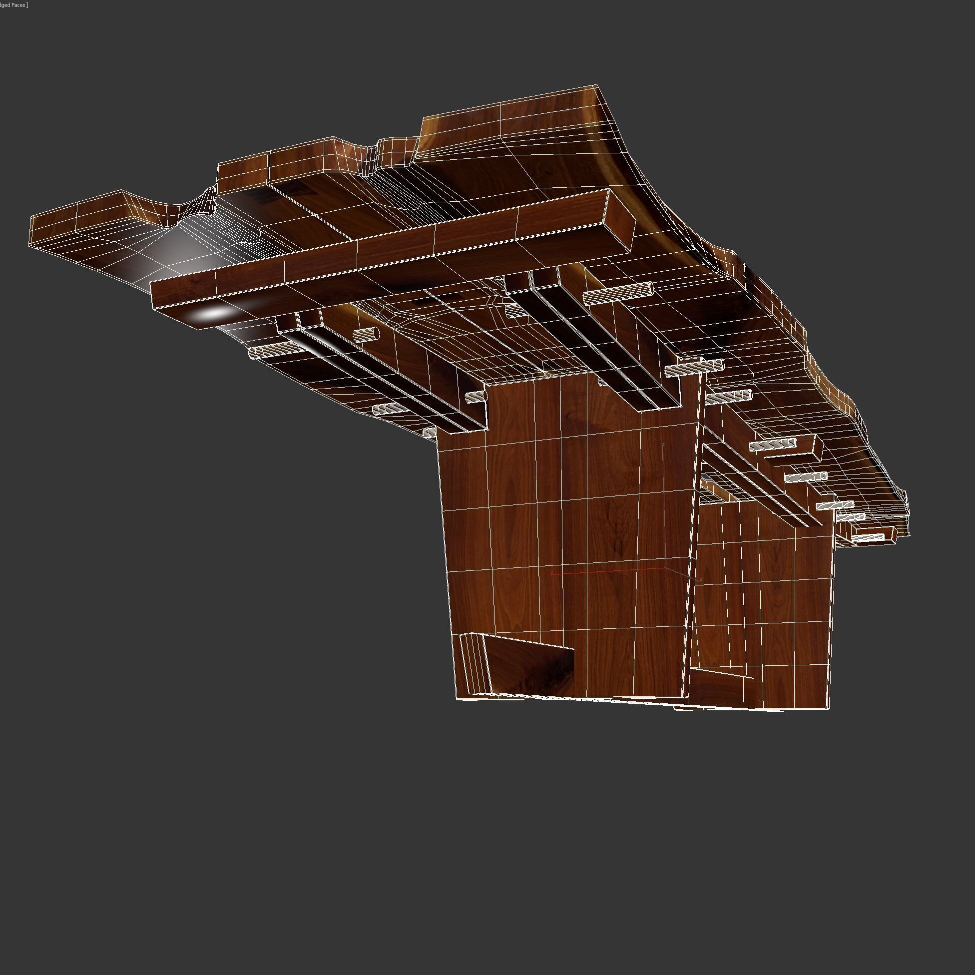 George Nakashima Minguren II Dining Table 3D model_7