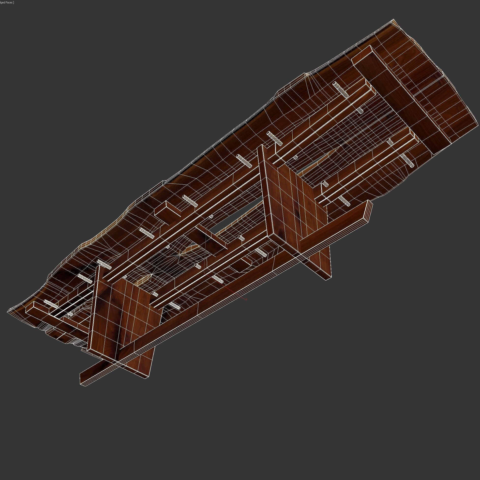 George Nakashima Minguren II Dining Table 3D model_8