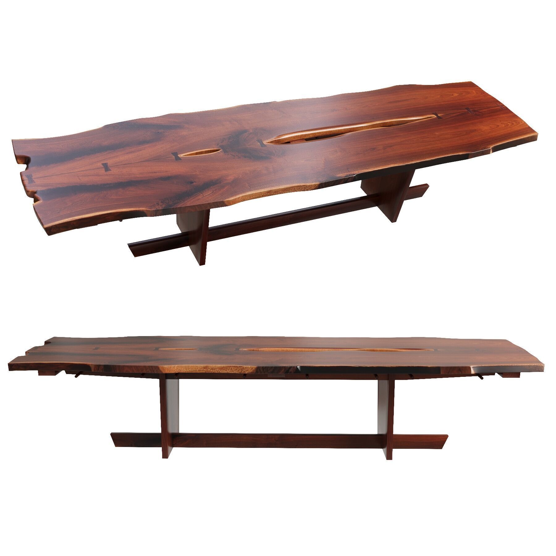 George Nakashima Minguren II Dining Table 3D model_1