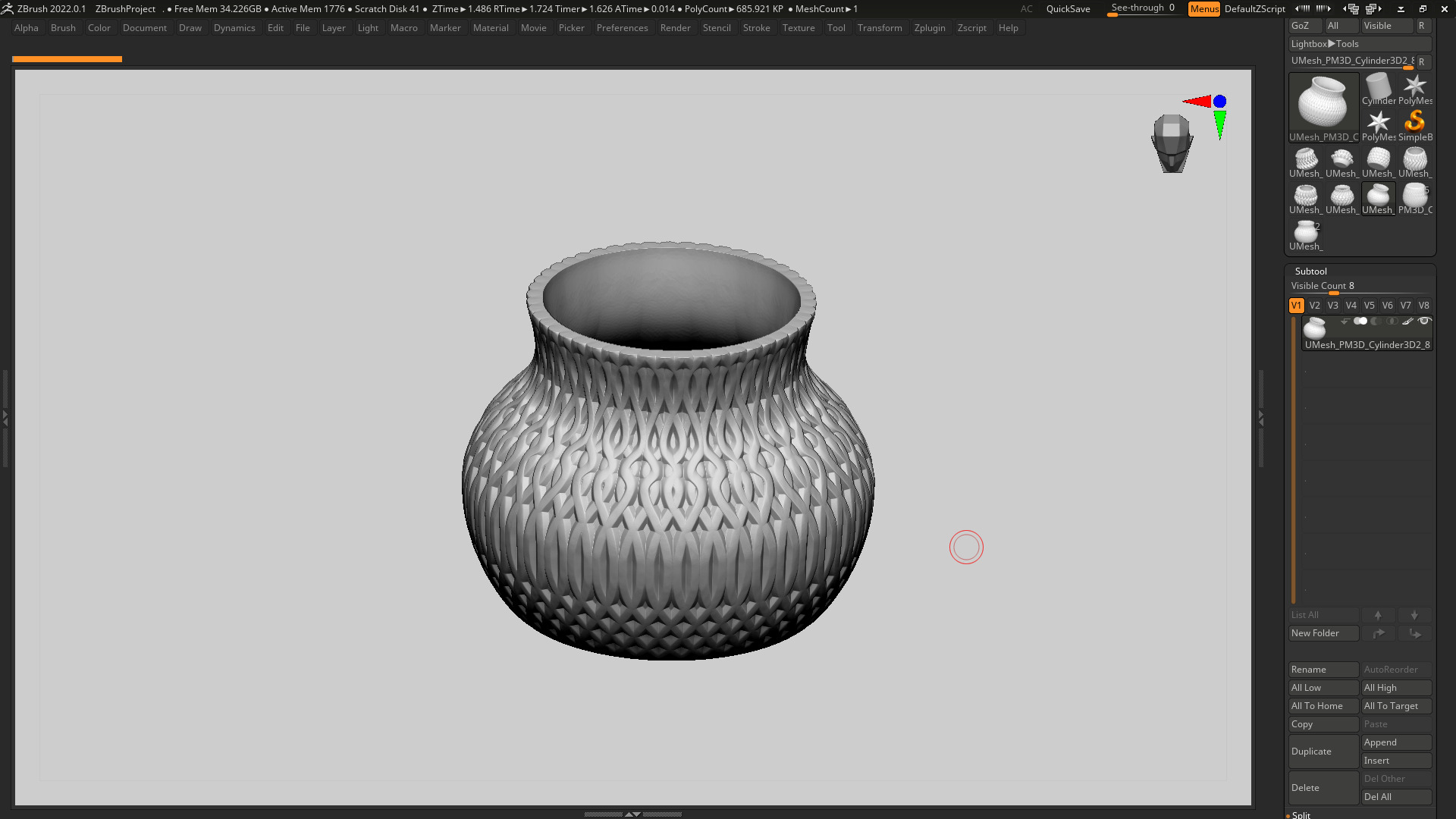 vase 3d print 336 3D print model_4