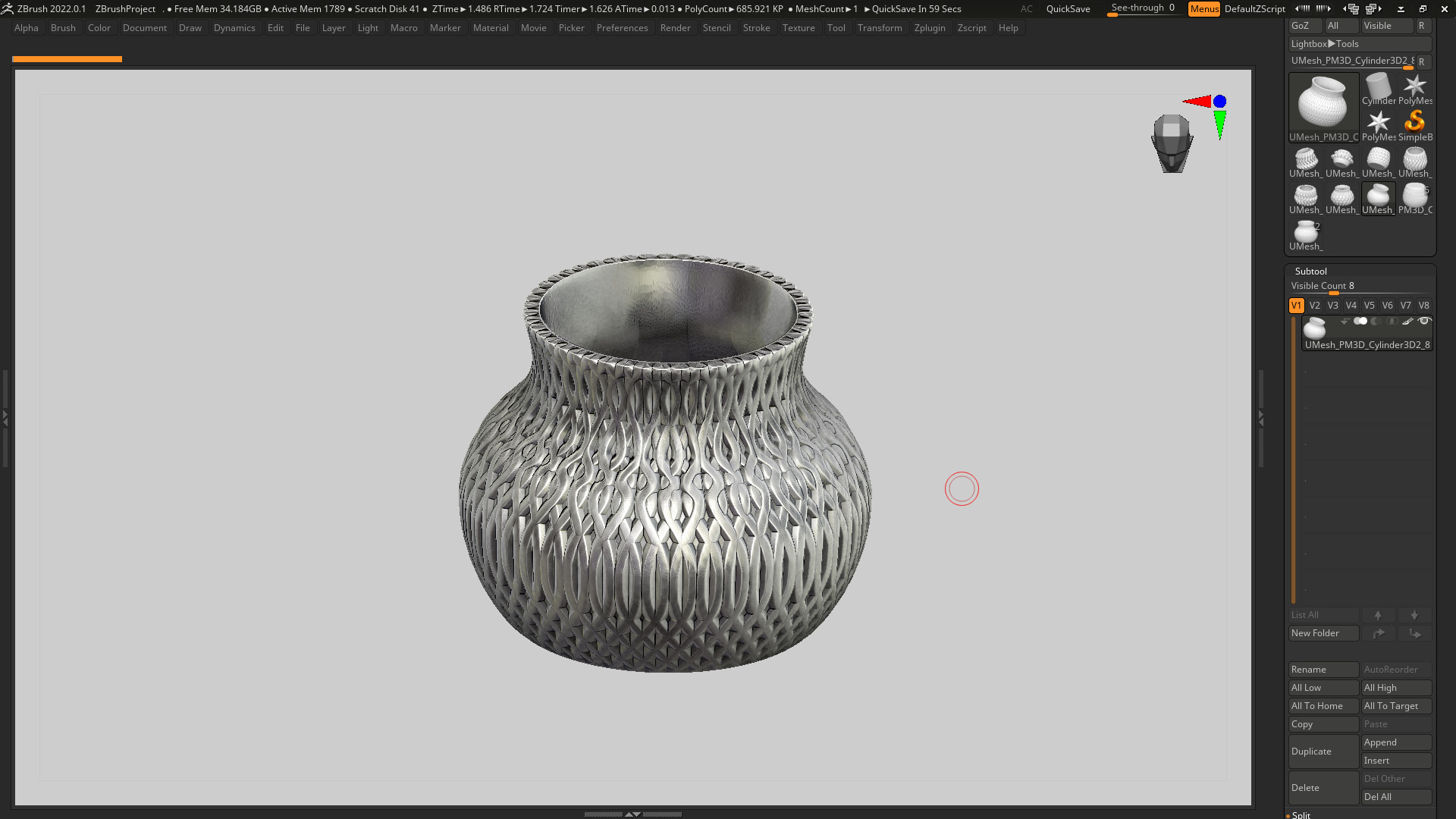 vase 3d print 336 3D print model_3