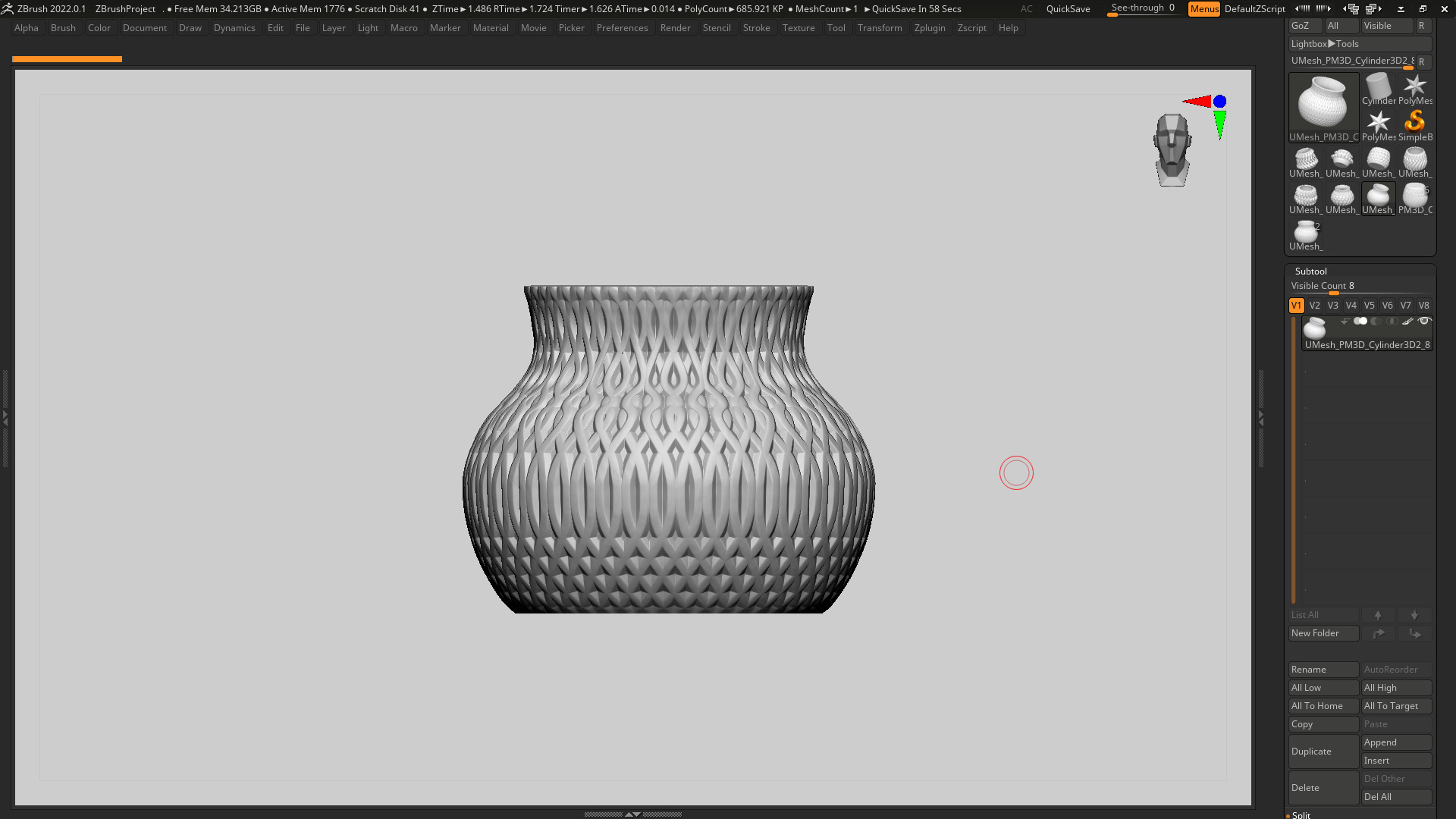vase 3d print 336 3D print model_5