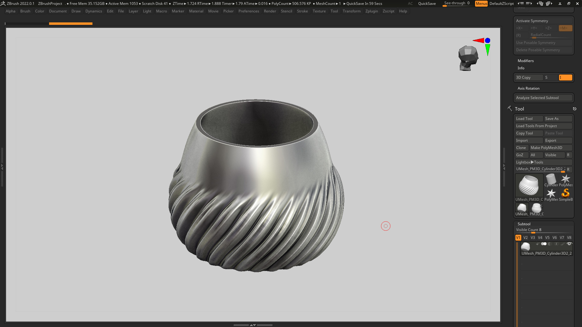 vase 3d print 324 3D print model_4