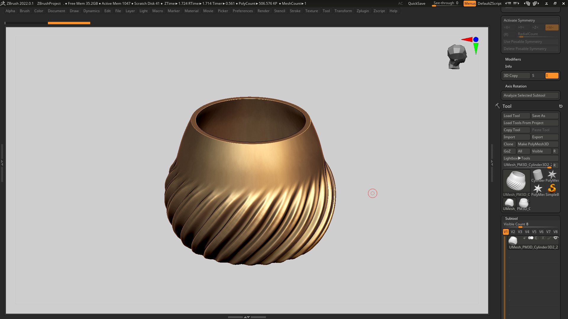 vase 3d print 324 3D print model_3