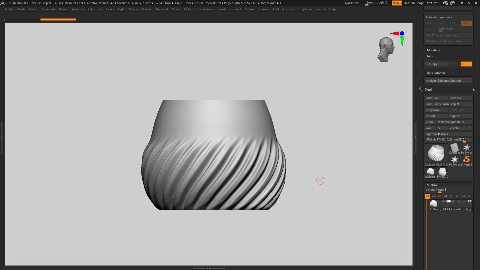vase 3d print 324 3D print model_6