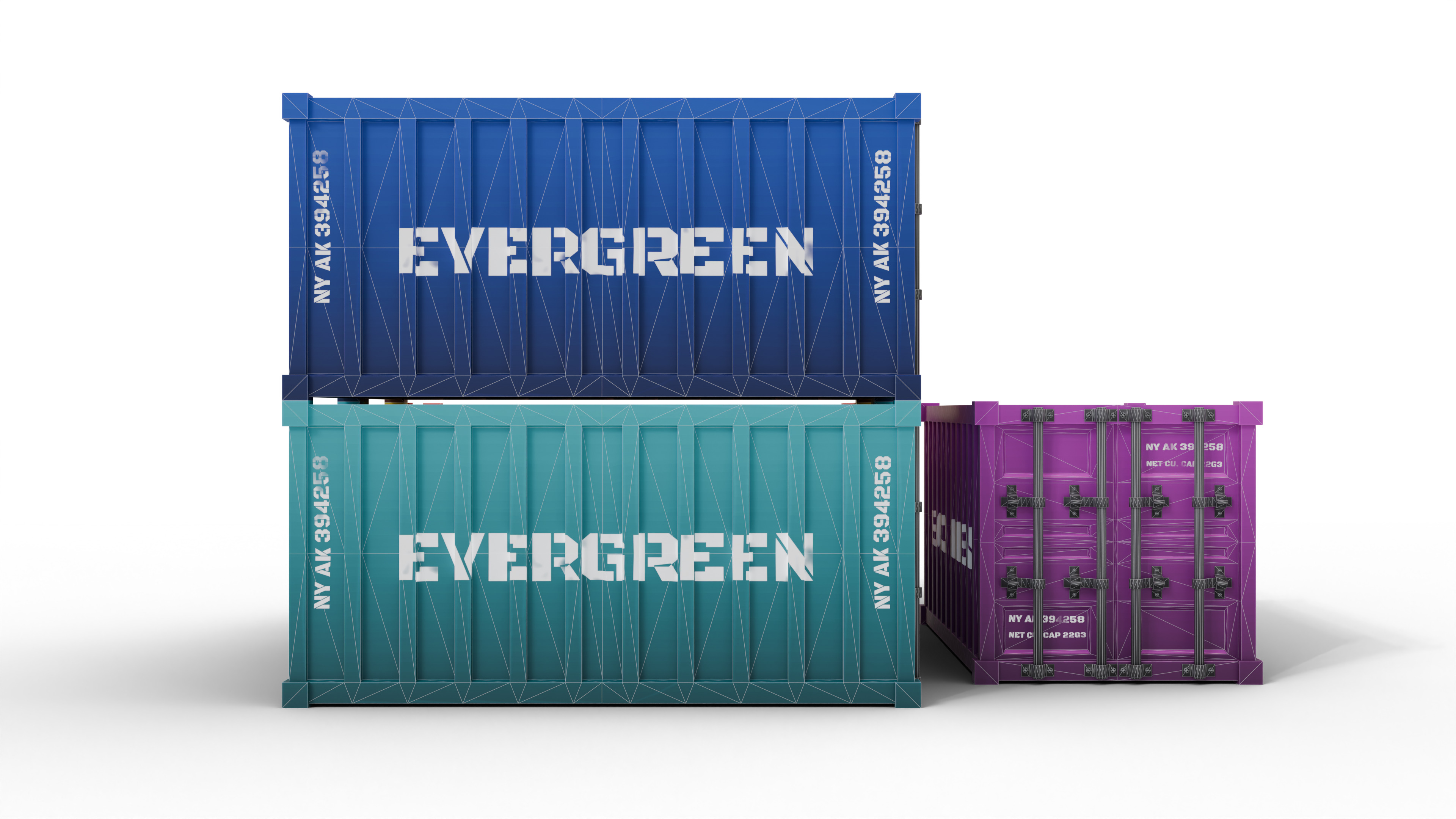 Container Stylized - LowPoly Low-poly 3D model_6