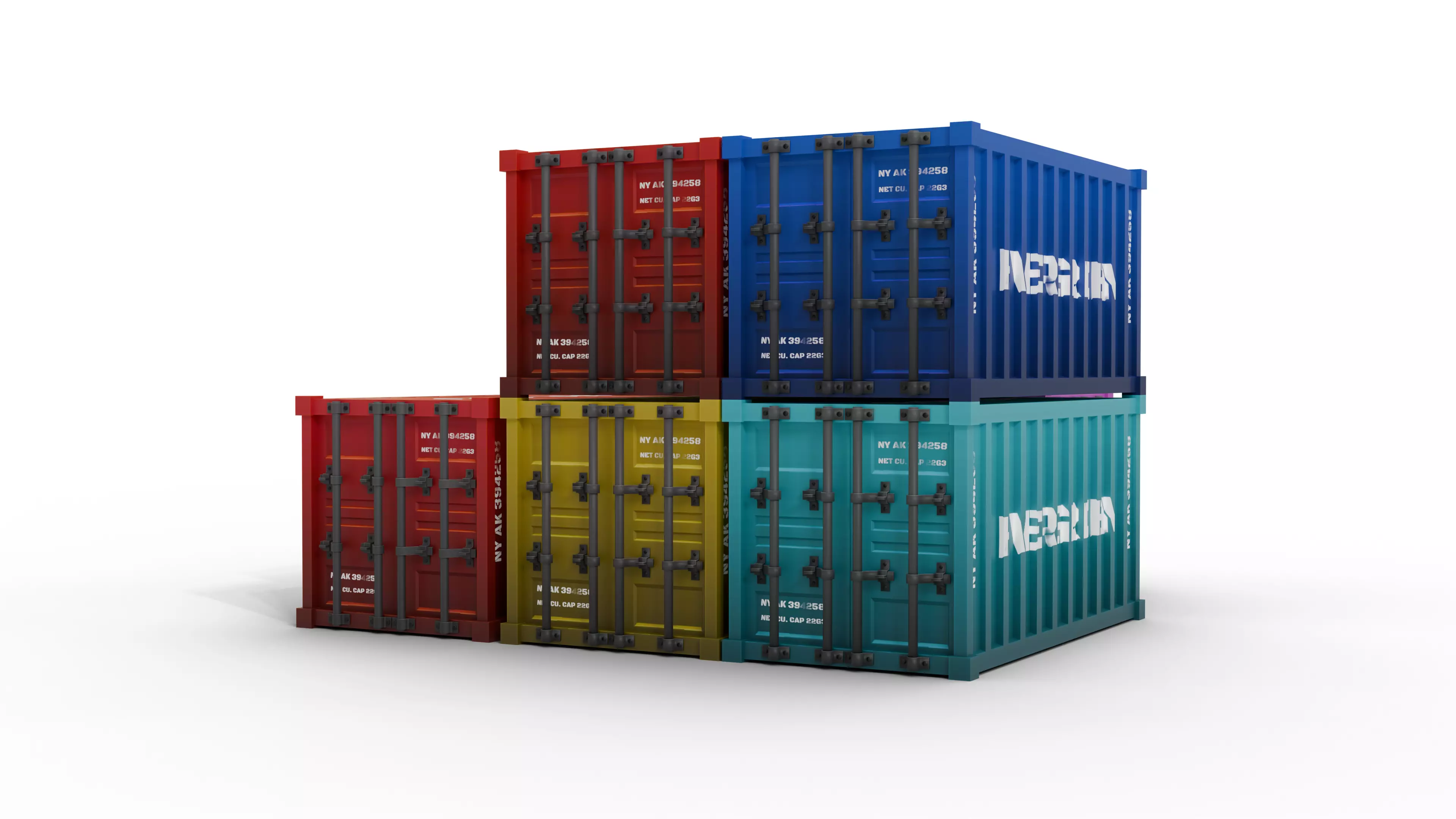 Container Stylized - LowPoly Low-poly 3D model_0