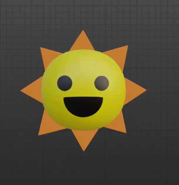 Sprunki 3D Incredibox Mr Sun Low-poly Low-poly 3D model