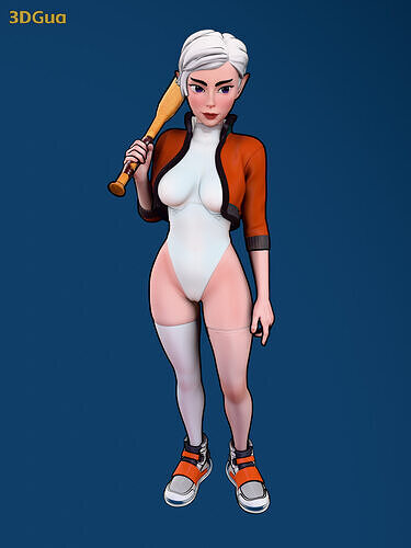 Cyberpunk elf 3D print model