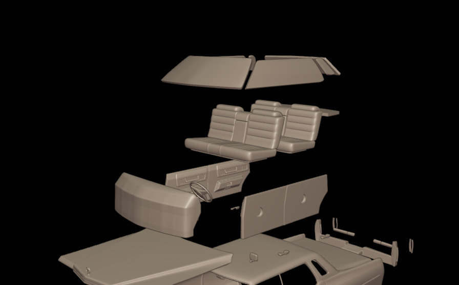 cadillac deville sedan 1975 4 doors 3D print model_11