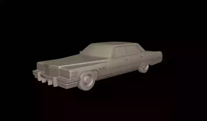 cadillac deville sedan 1975 4 doors  3D print model