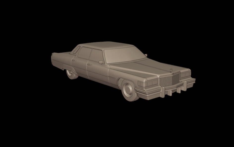 cadillac deville sedan 1975 4 doors 3D print model_1