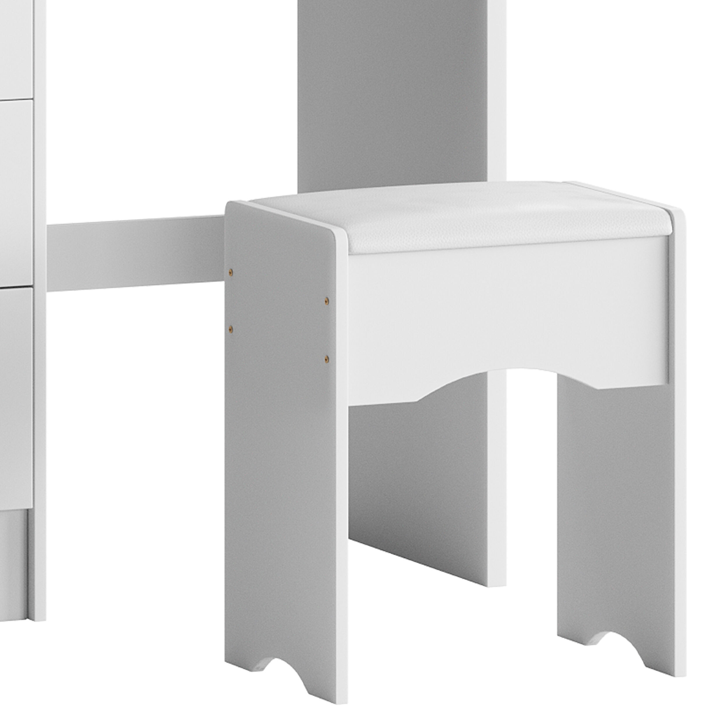 Ensemble coiffeuse avec tabouret et miroir Willodine 3D model_10