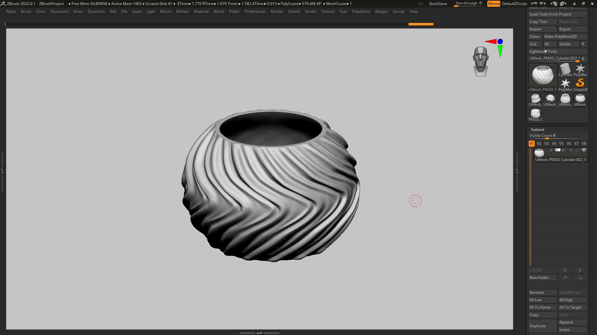 vase 3d print 316 3D print model_4