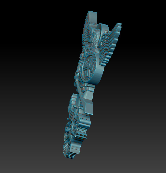 Archangel Michael slays the dragon 3D print model_4