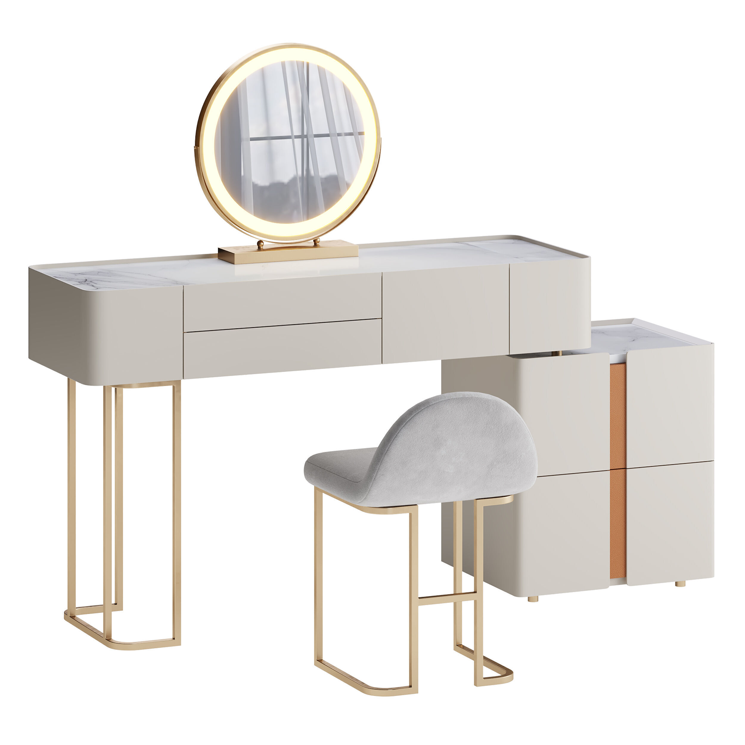 Coiffeuse Zephan 3D model_2