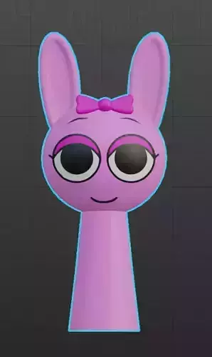 Sprunki 3D Incredibox Pinki Pink Low-poly 