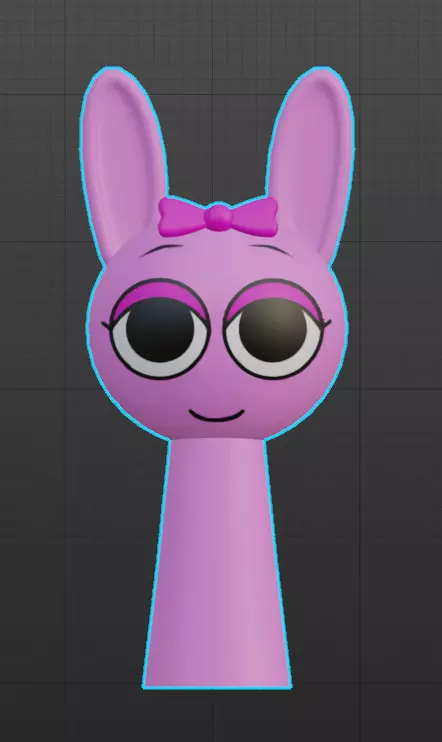 Sprunki 3D Incredibox Pinki Pink Low-poly Low-poly 3D model