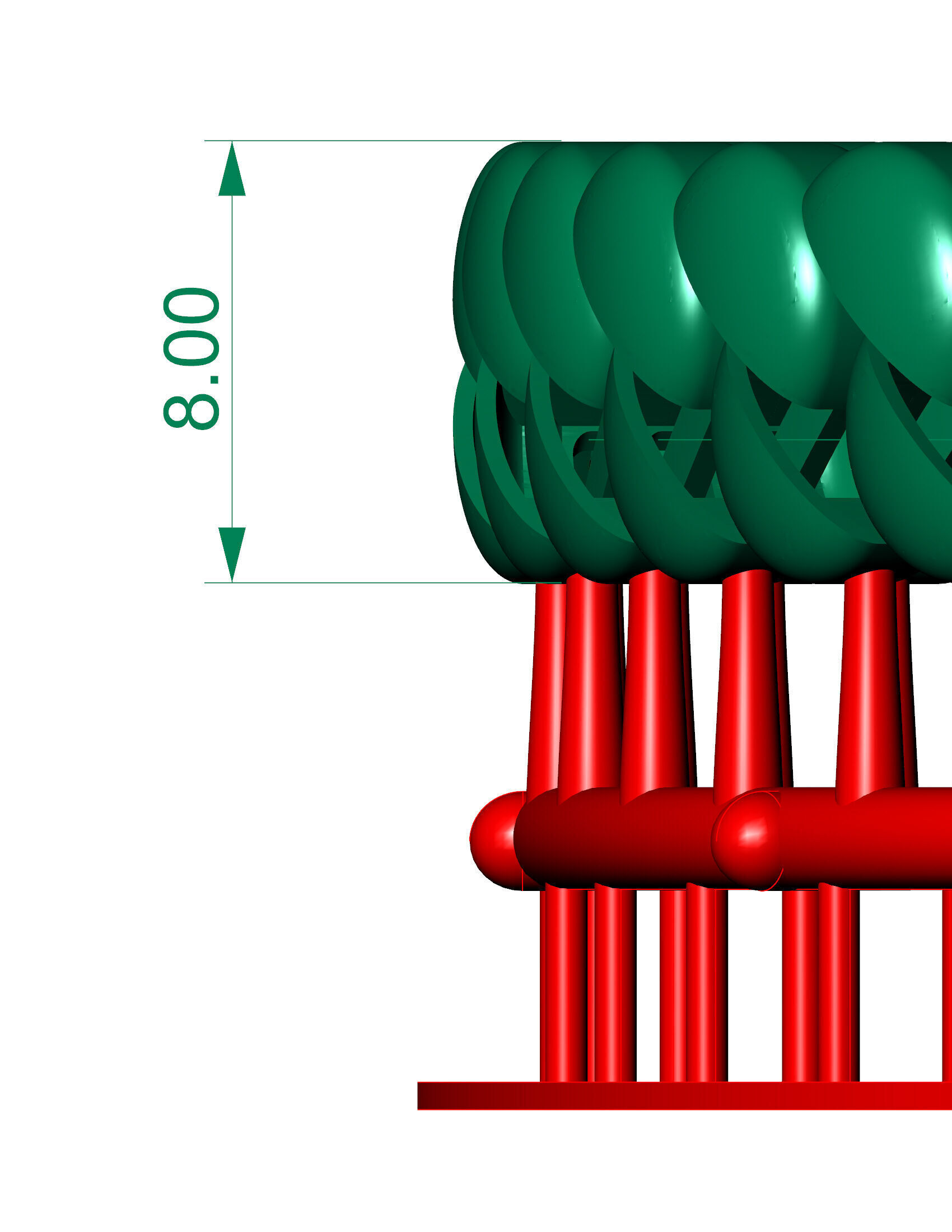 8MM SPIRAL 3D Oval CUBAN BRACELET OR CHAIN OR NECKLACE 3D print model_2