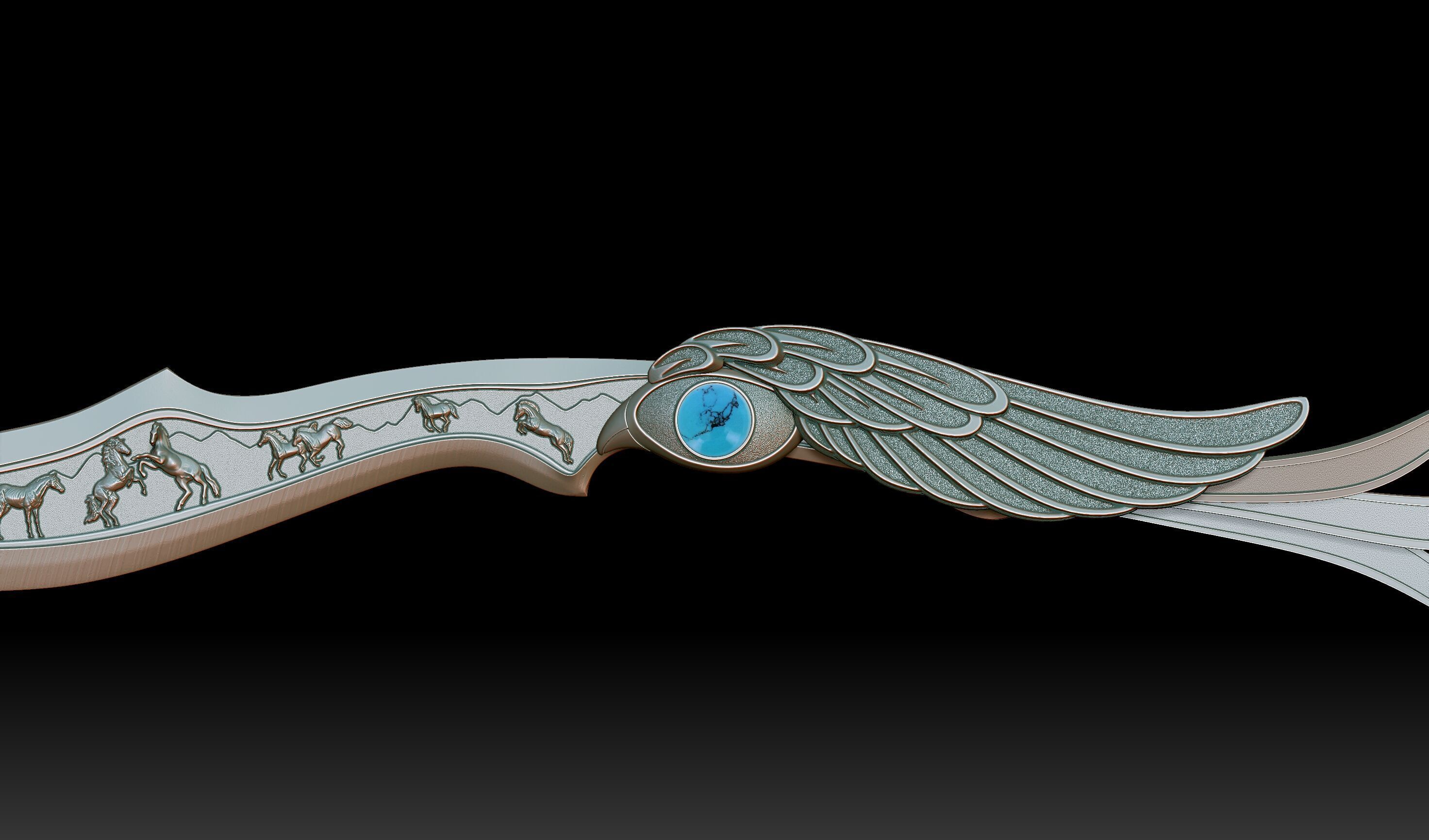 KNIFE EYE AND HORSES 3D print model_3