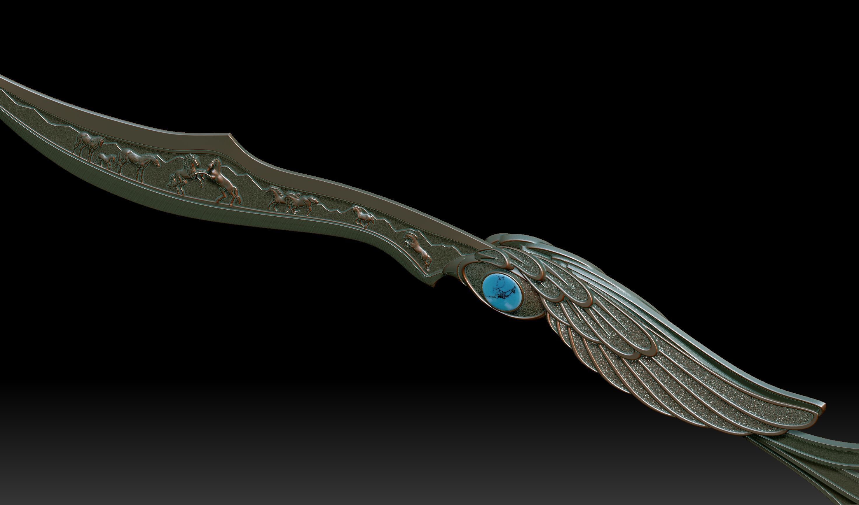 KNIFE EYE AND HORSES 3D print model_6