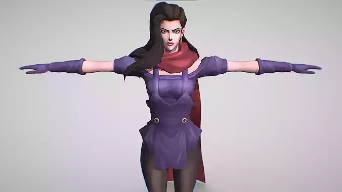 Elizabeth Joestar Lisa- Jojo Bizarre Adventure - Diamond Records Low-poly 3D model