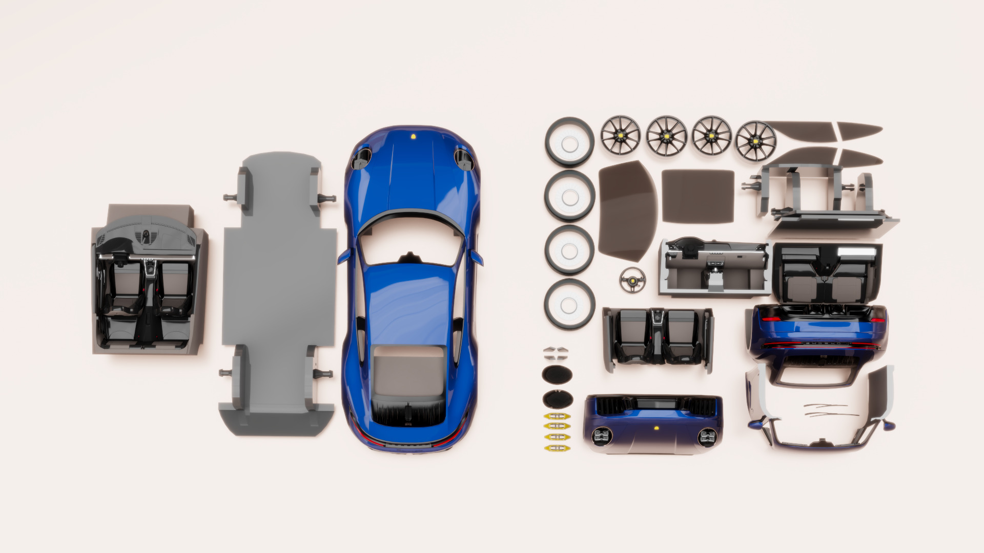 Porsche Carrera 911 GTS 2025 3D print model_11