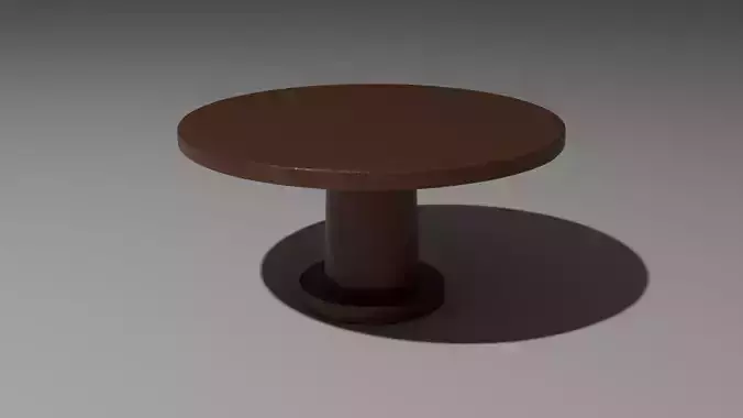 Modern round wooden table