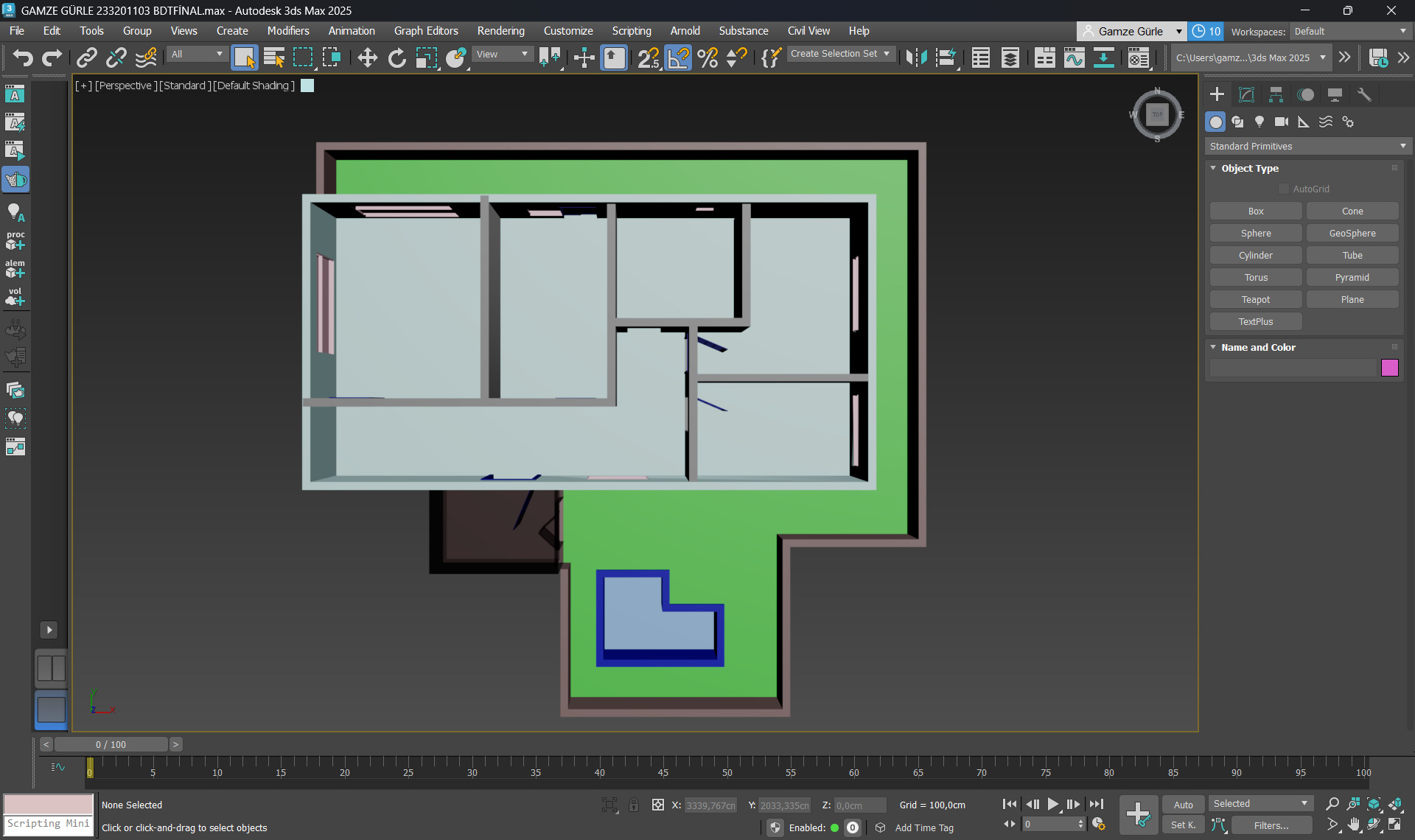 Blank Building Model 3D model_1
