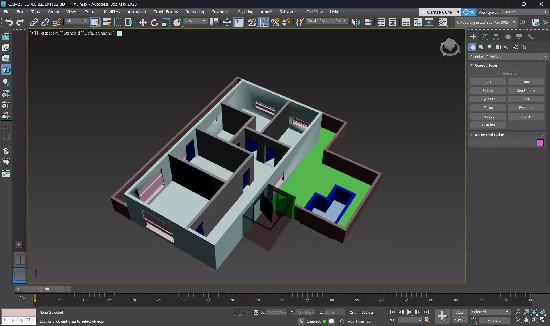 Blank Building Model 3D model_0