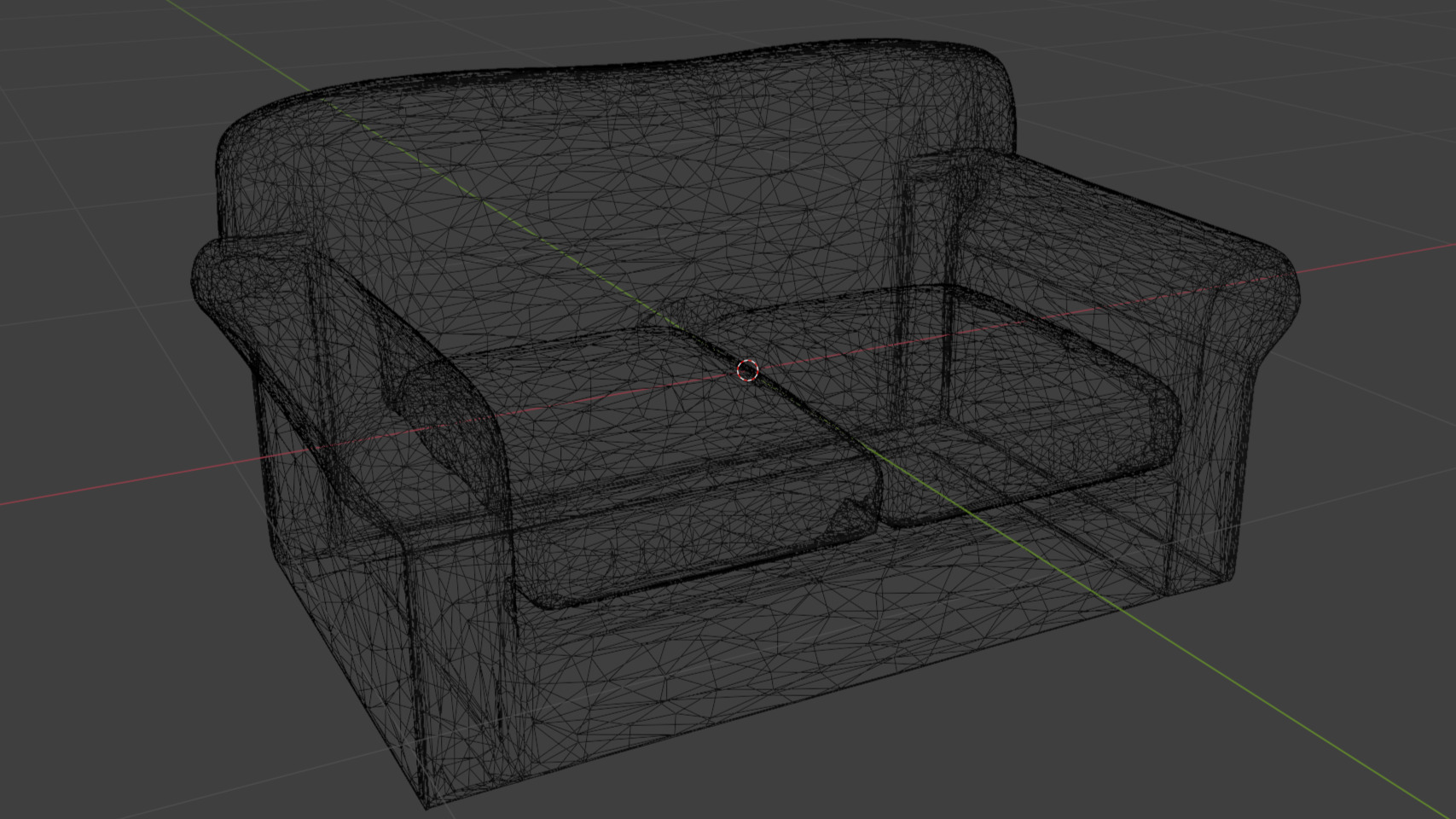 white sofa with PBR textures 3D model_6