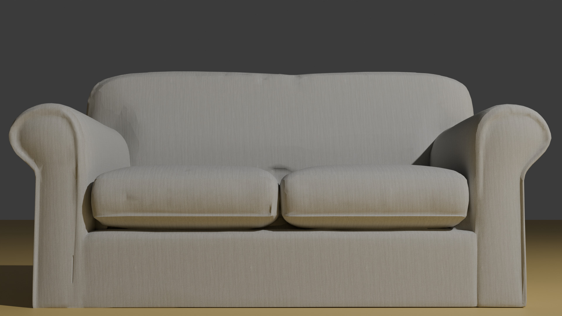 white sofa with PBR textures 3D model_5
