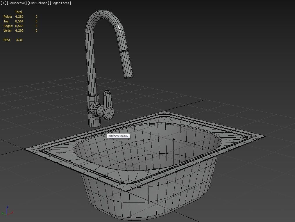 KitchenSink M06 Low-poly 3D model_5