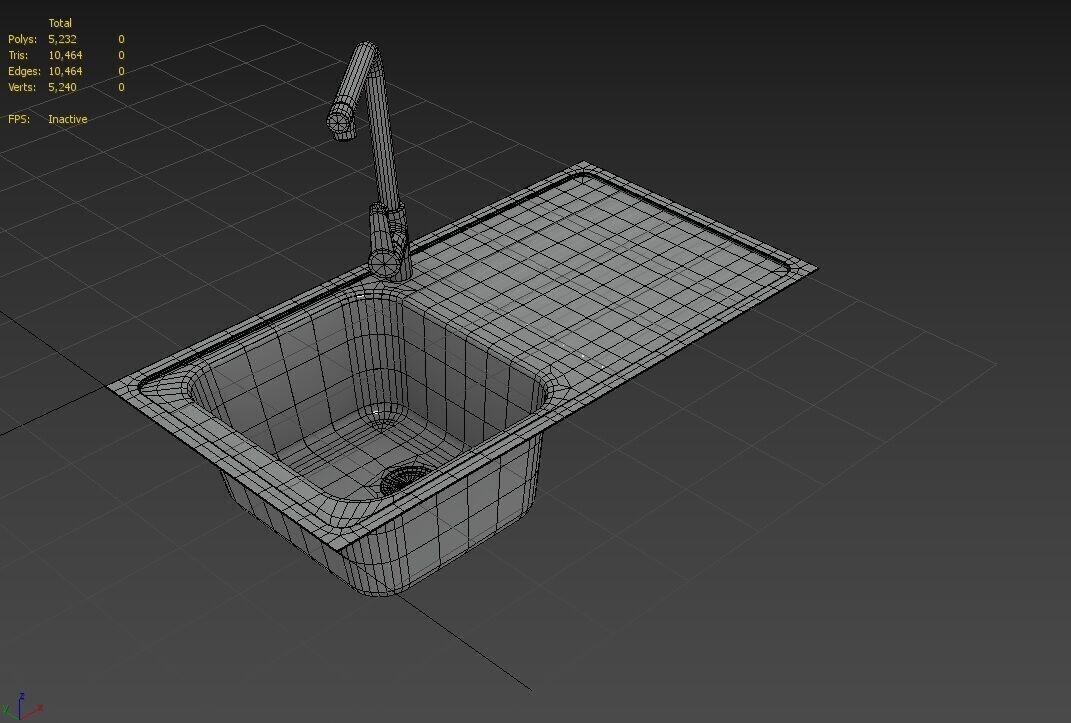 KitchenSink M04 Low-poly 3D model_6