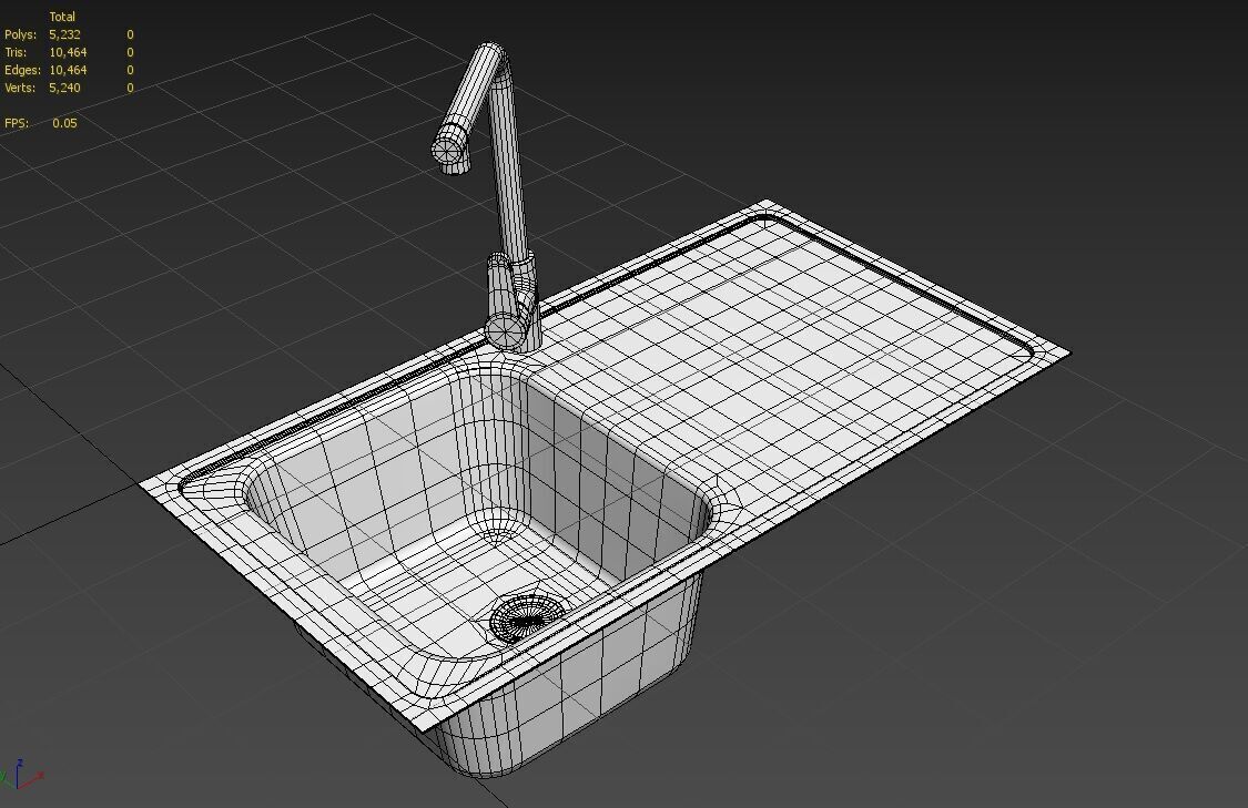 KitchenSink M04 Low-poly 3D model_5